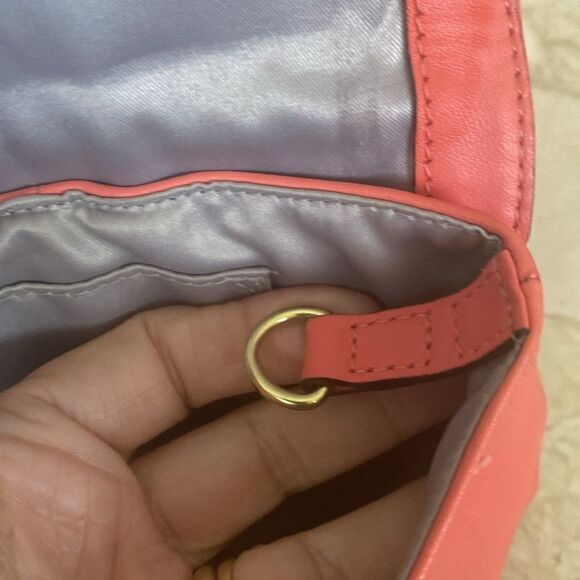Coach Kristen Coral Leather Convertible Wristlet / Clutch / Mini Handbag - Picture 14 of 15